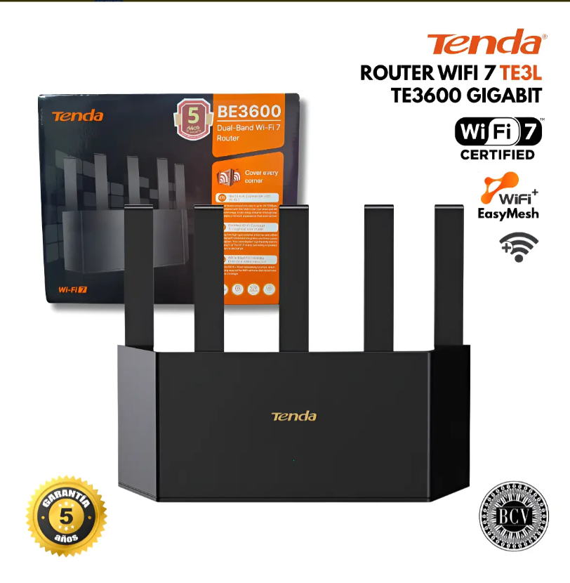 Router Wifi-7 Rompe Muros Alta Potencia Tenda Easymesh