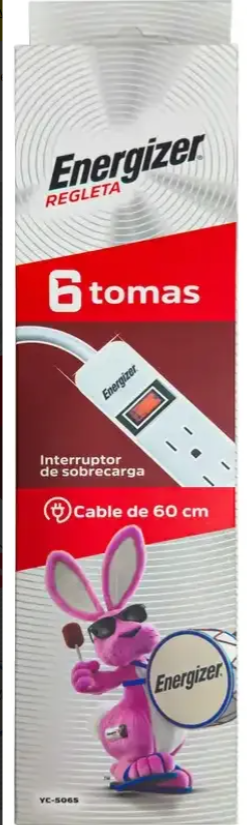 Regleta Protector Regulador Voltaje 6 Tomas 1800va