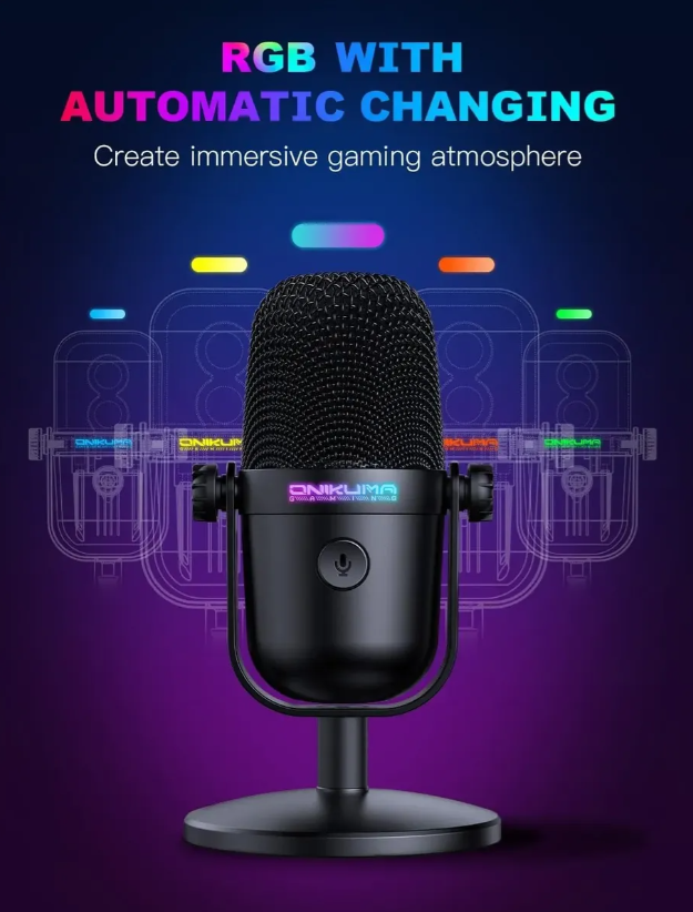 Micrófono Profesional Condensador Escritorio Podcast Gamer