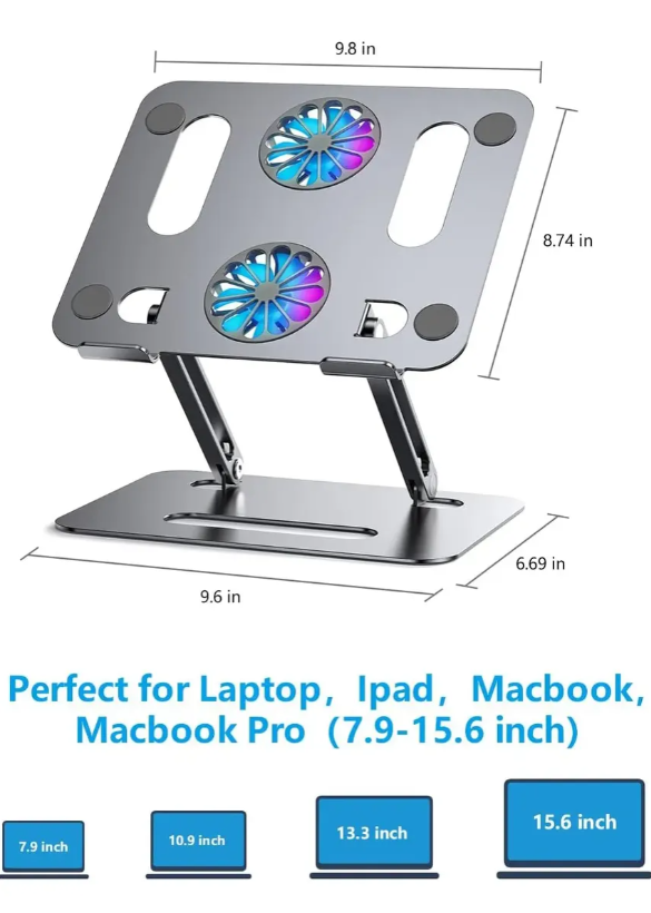 Base Laptop Plegable Portátil Soporte Desarmable Plateado