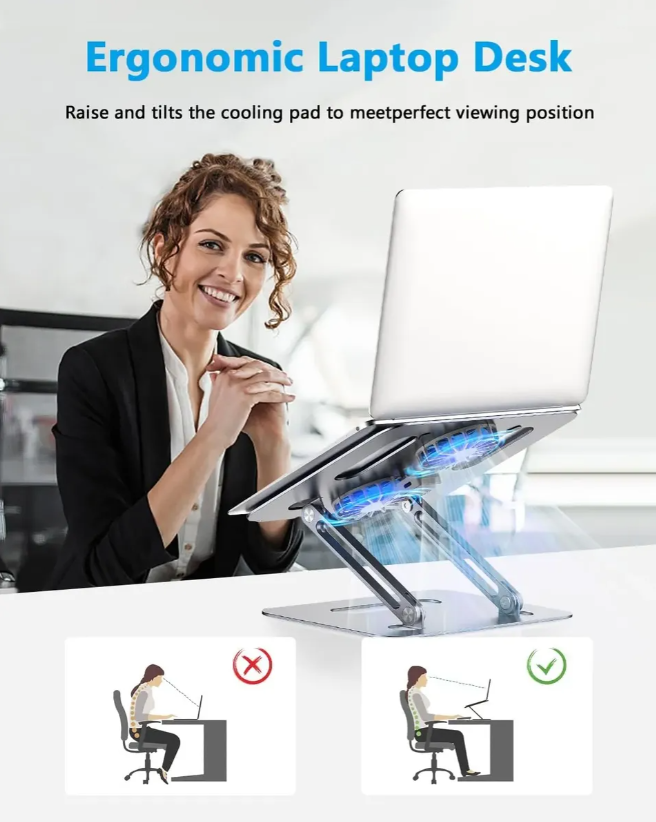 Base Laptop Plegable Portátil Soporte Desarmable Plateado