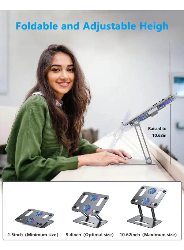 Base Laptop Plegable Portátil Soporte Desarmable Plateado