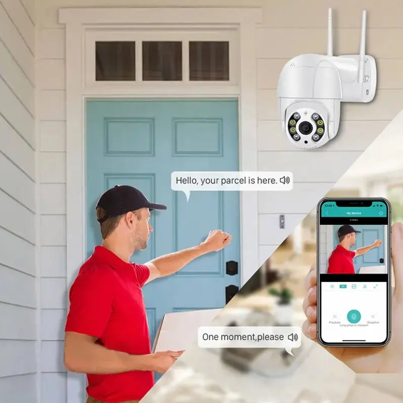 Cámara Robot Seguridad Ip Wifi Para Interperie