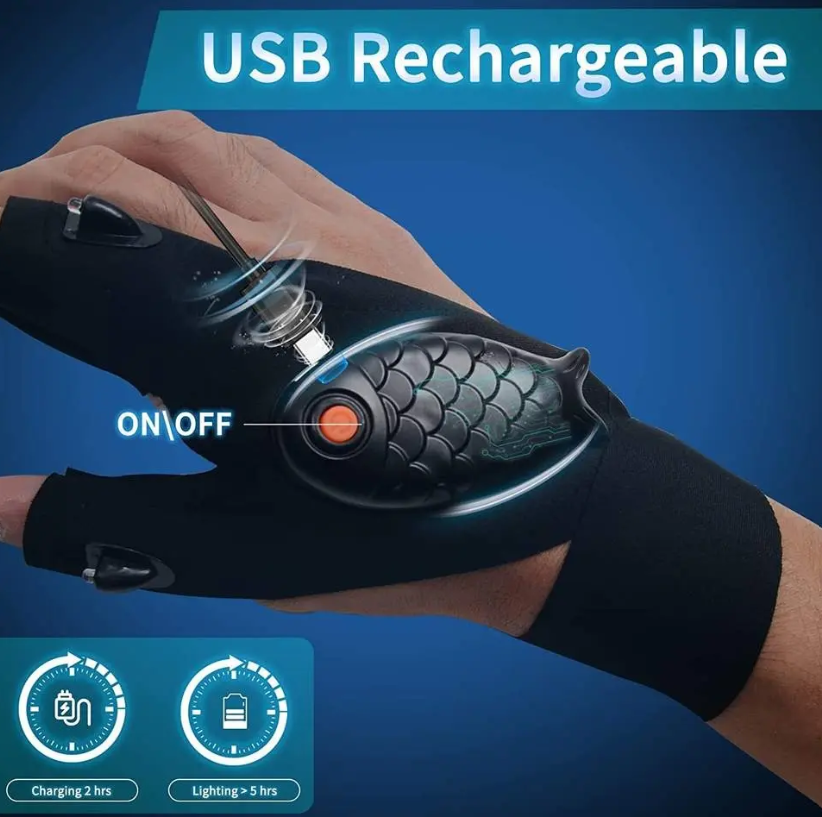 Guantes Linterna De Luz Led Para Interiores Y Exteriores
