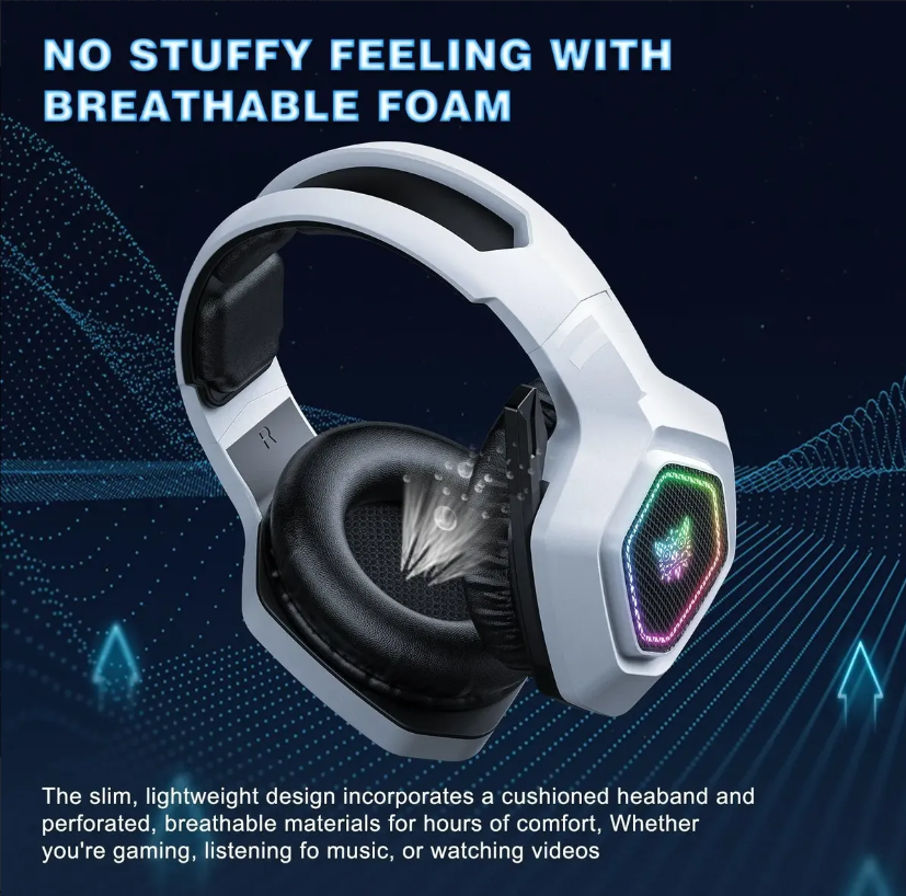 Audífono Gamer Inalámbrico Micrófono Bluetooth Recargable