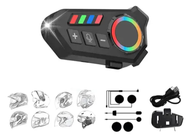 Bluetooth Para Casco De Moto Música Y Manos Libres