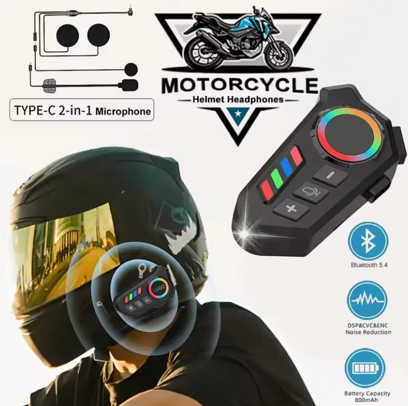 Bluetooth Para Casco De Moto Música Y Manos Libres